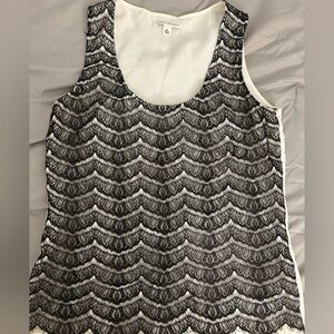 Banana Republic Black and White Lace Blouse